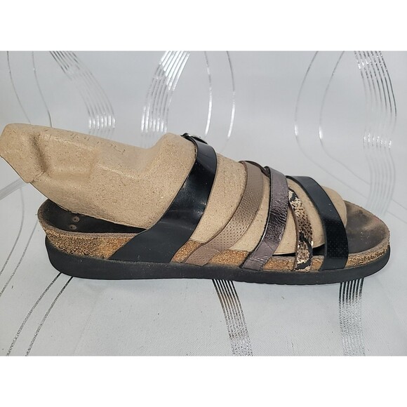 2 Pairs of Mephisto EU Size 39 US 8.5 - 9 Strappy Sandals Brown Silver Black - Picture 7 of 13